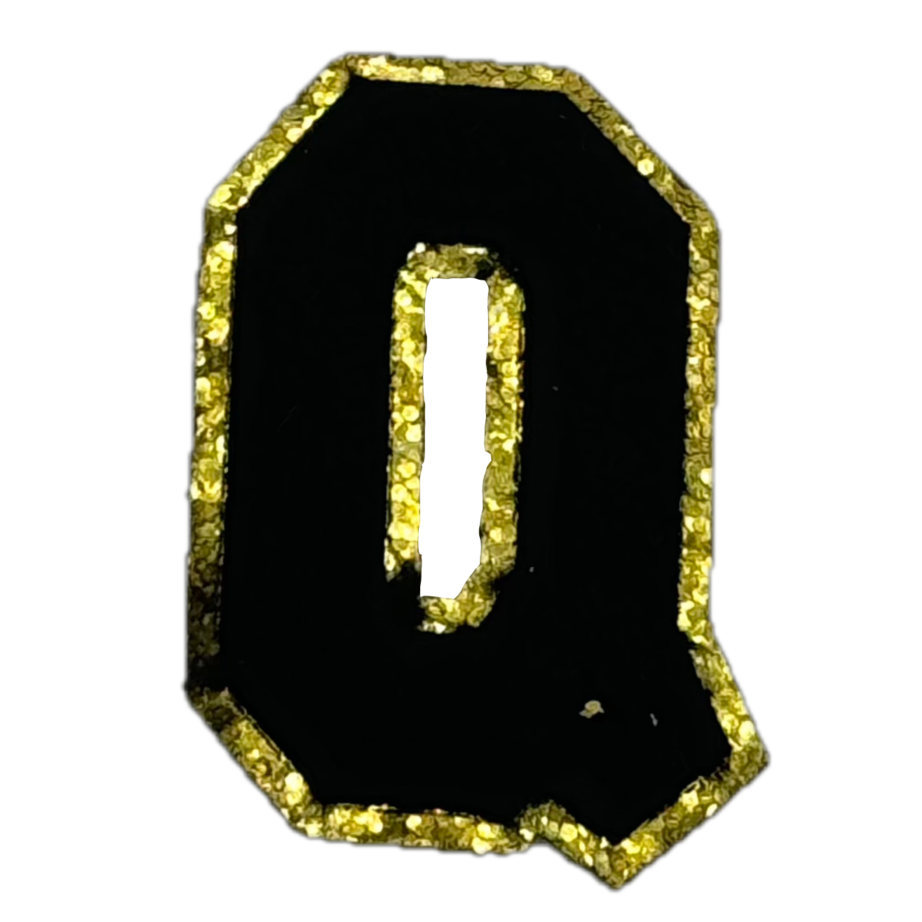 Black Glitter Q
