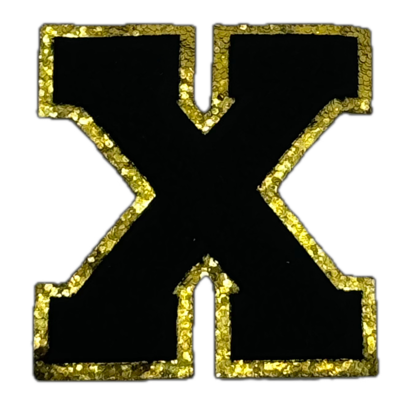 Black Glitter X