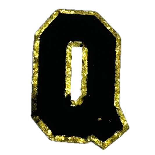 Black Glitter Q