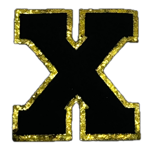 Black Glitter X