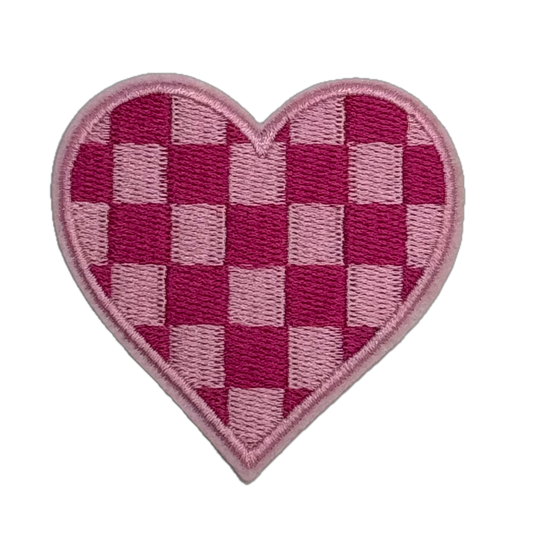 Heart Pink Checkered